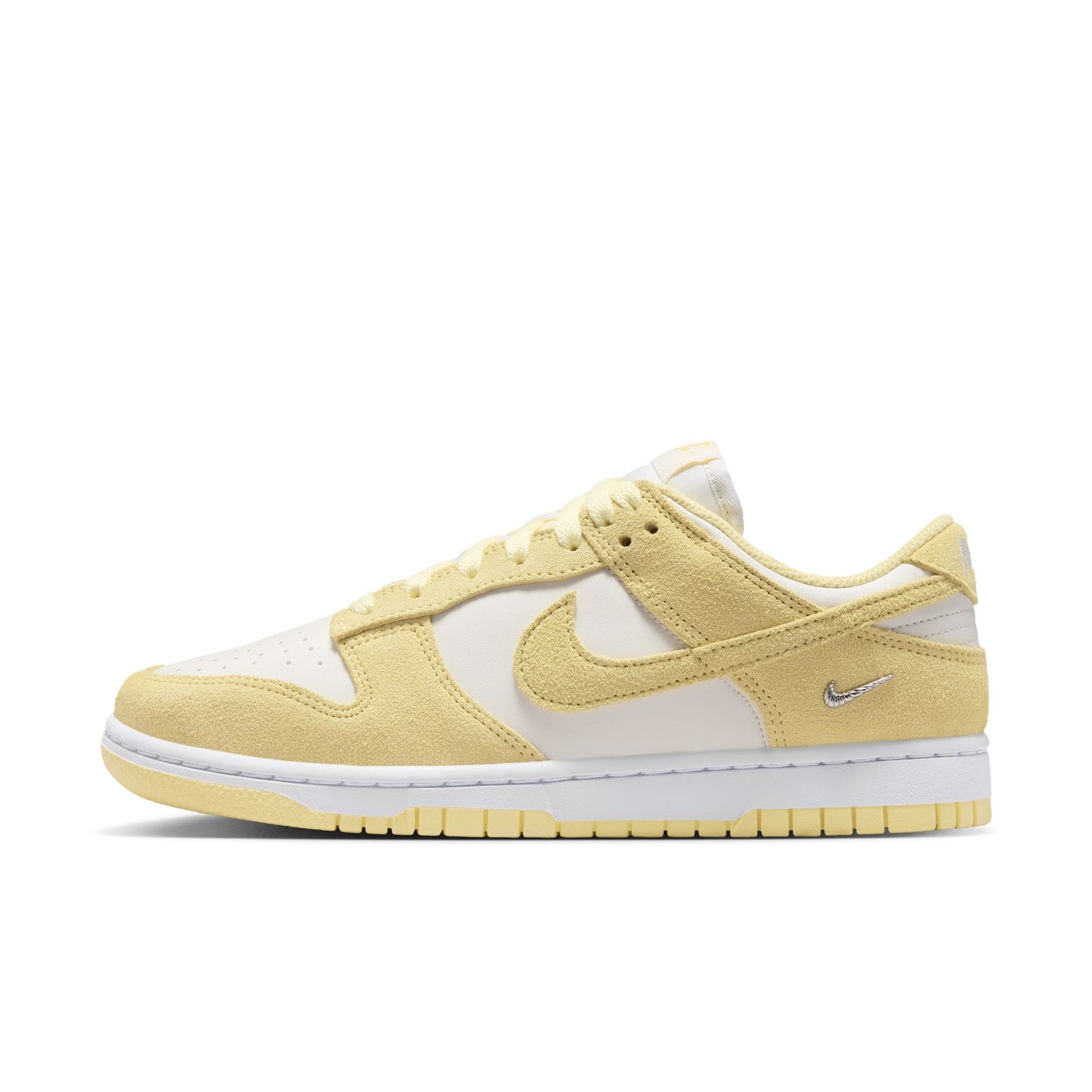 [IO4244-104] Women's Nike Dunk Low Suede 'Soft Yellow'