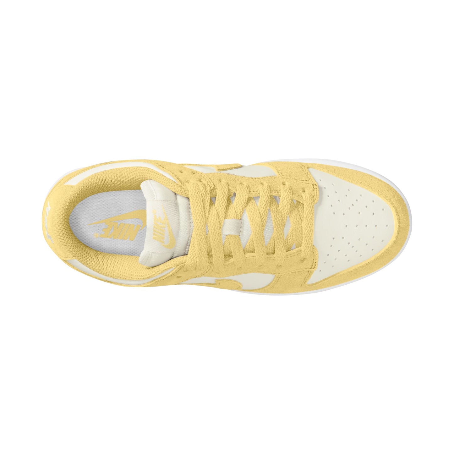 [IO4244-104] Women's Nike Dunk Low Suede 'Soft Yellow'