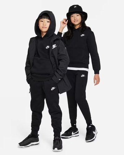 [FD3008-010] Big Kid's Nike Sportswear Club Fleece Jogger - 'Black/White'