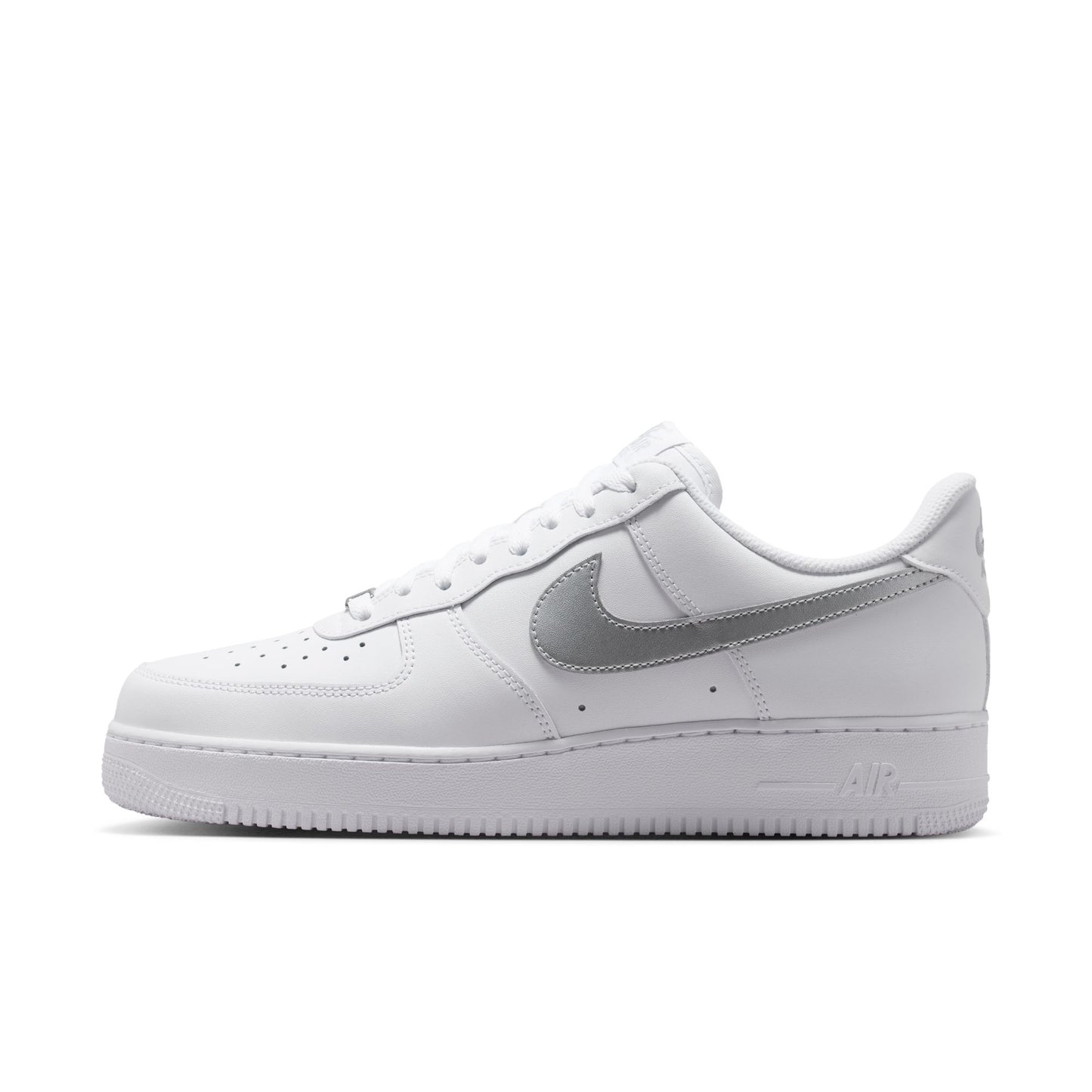 [FJ4146-134] Men's Nike Air Force 1 '07 'White Metallic Silver'