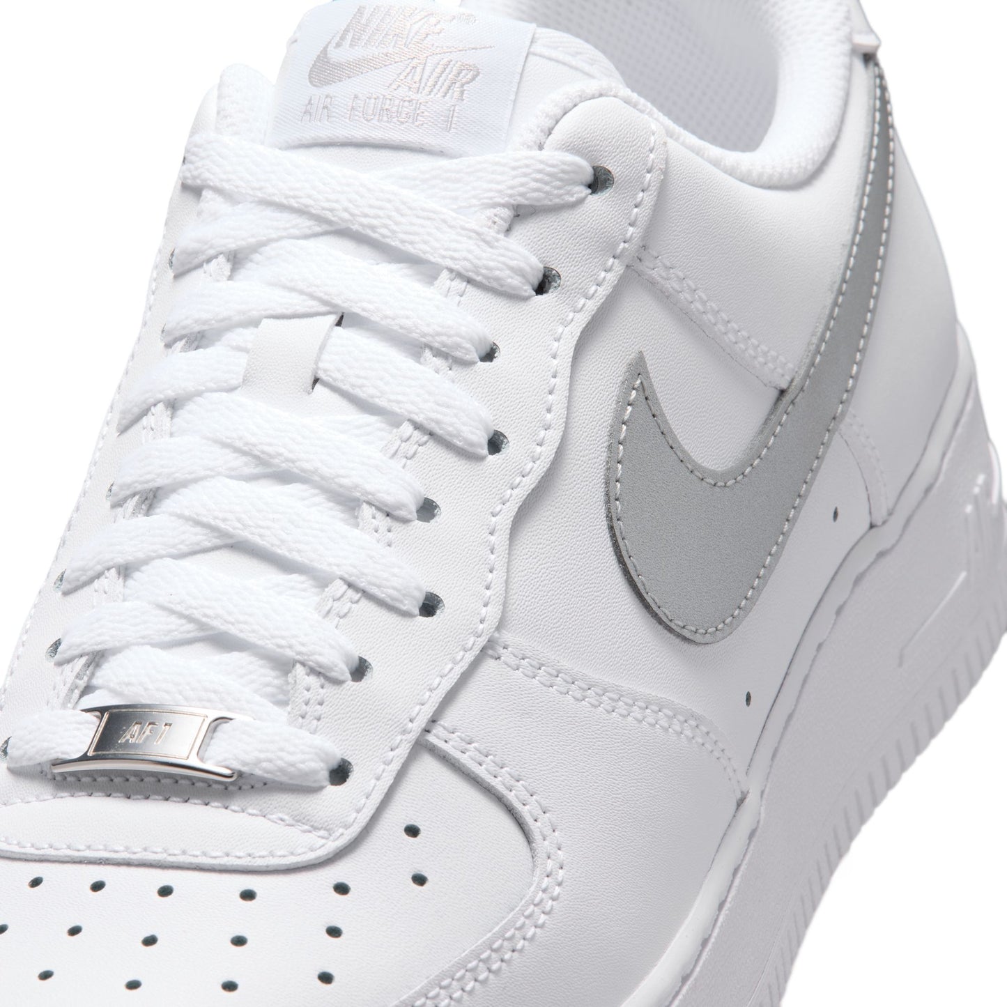[FJ4146-134] Men's Nike Air Force 1 '07 'White Metallic Silver'