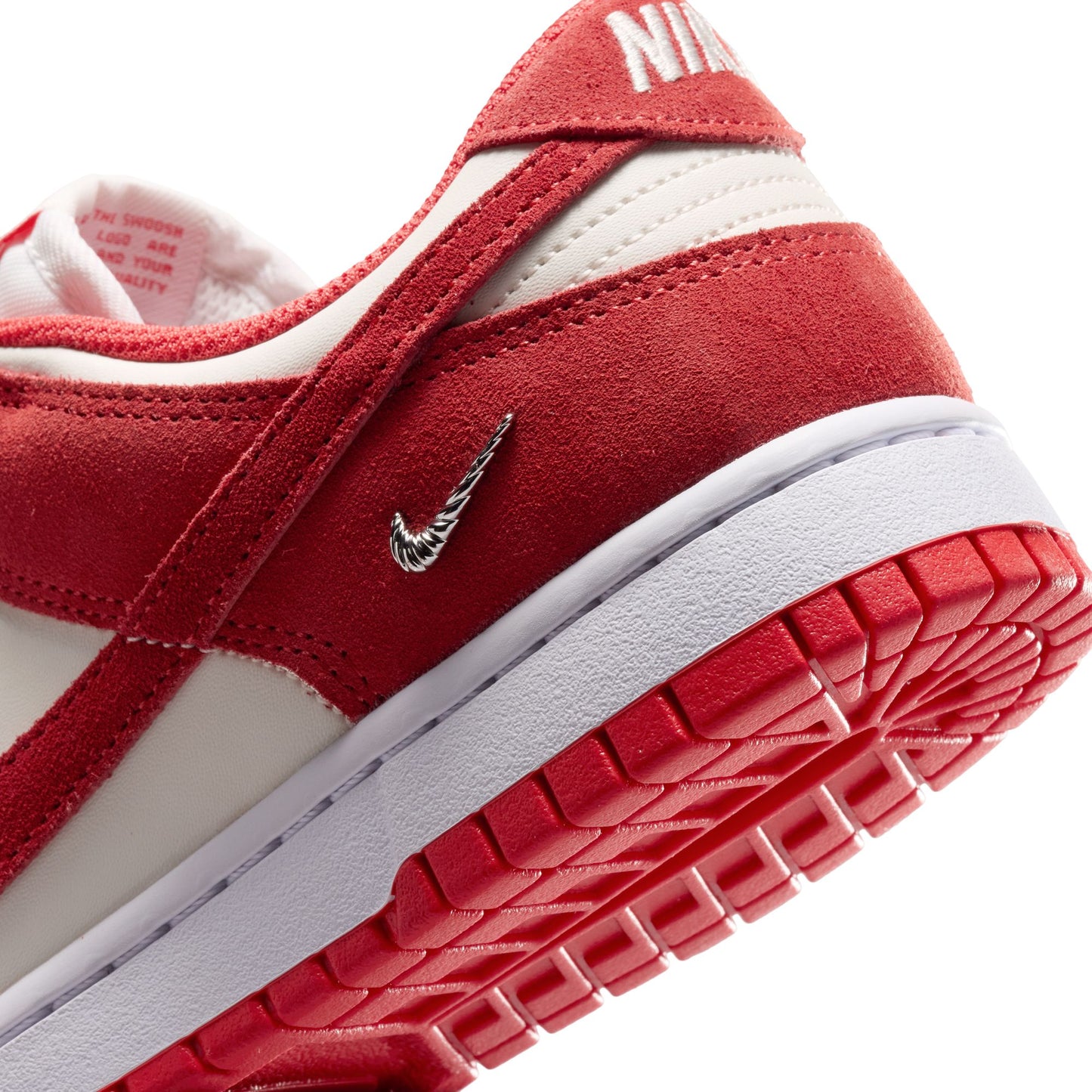 [IO4244-103] Women's Nike Dunk Low Suede 'Sail/Light Crimson'