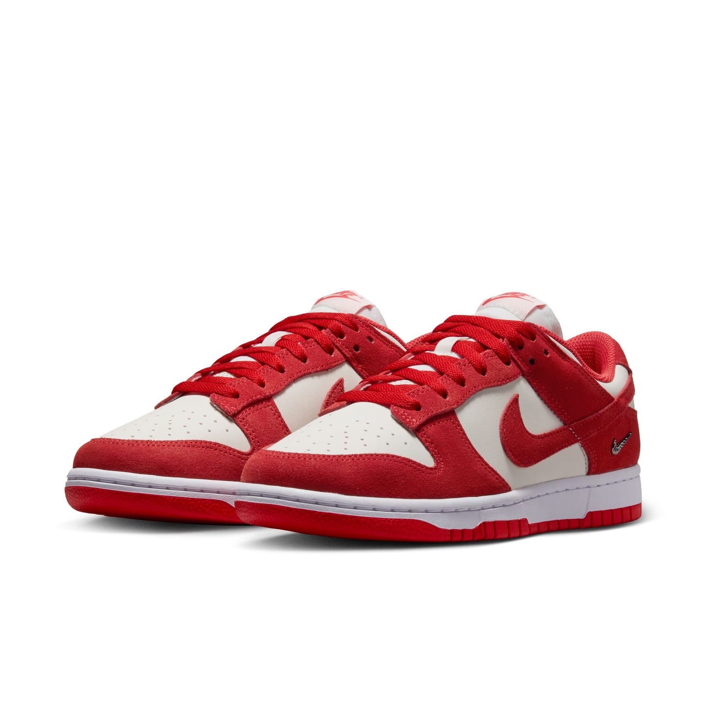 [IO4244-103] Women's Nike Dunk Low Suede 'Sail/Light Crimson'