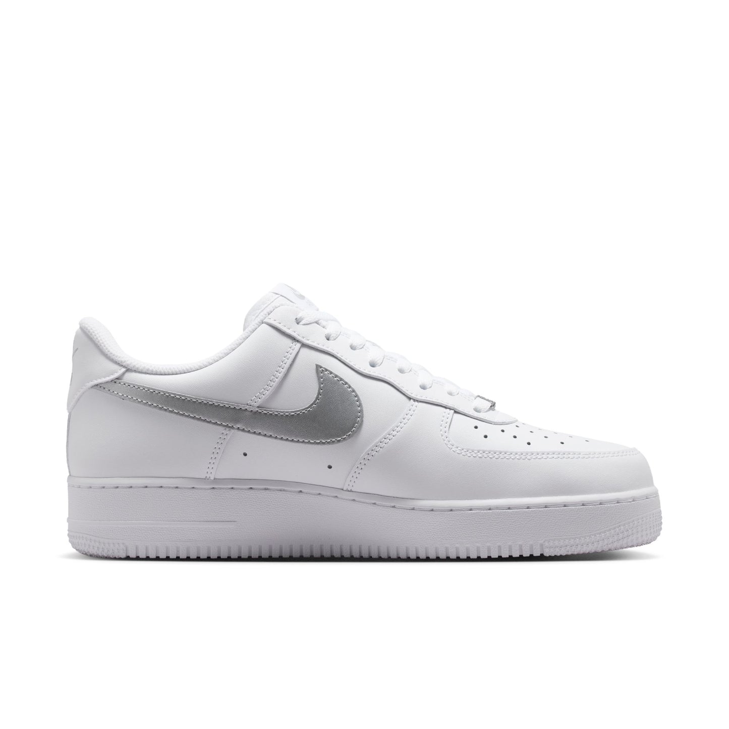[FJ4146-134] Men's Nike Air Force 1 '07 'White Metallic Silver'