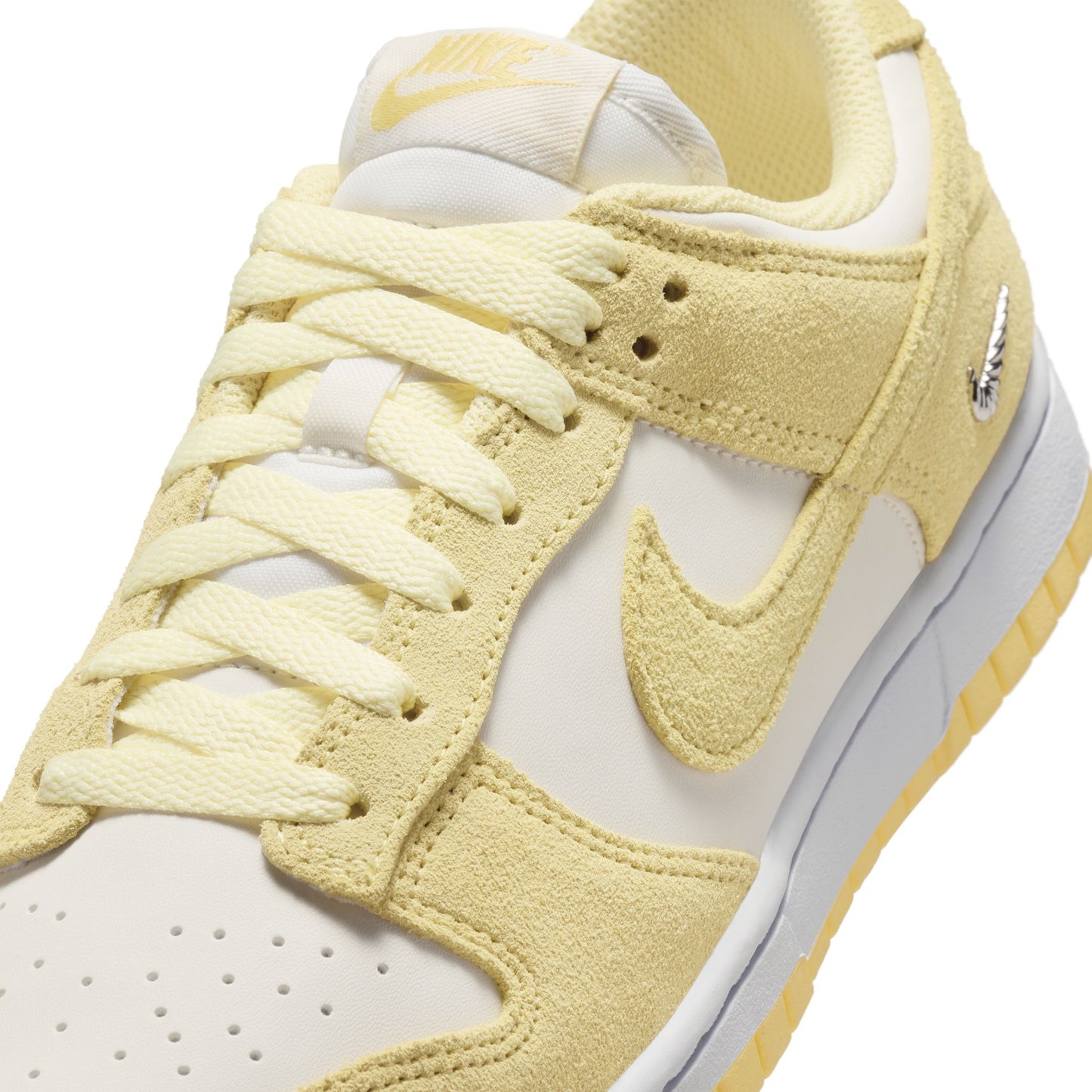 [IO4244-104] Women's Nike Dunk Low Suede 'Soft Yellow'