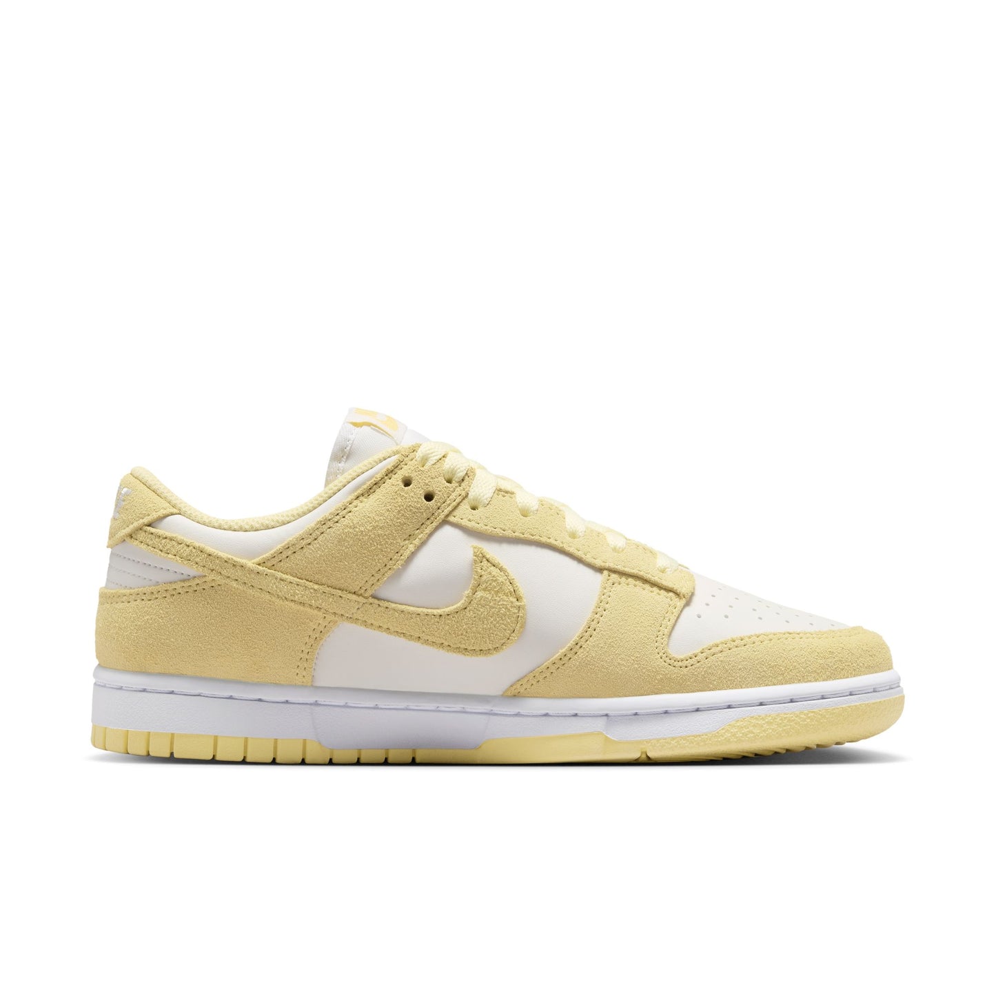 [IO4244-104] Women's Nike Dunk Low Suede 'Soft Yellow'