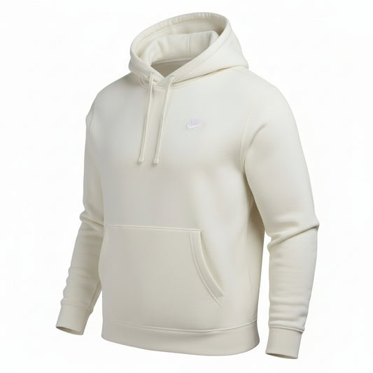 [BV2654-134] Men's Nike NSW Club Fleece Pullover Hoodie - 'Sail/Sail/White'